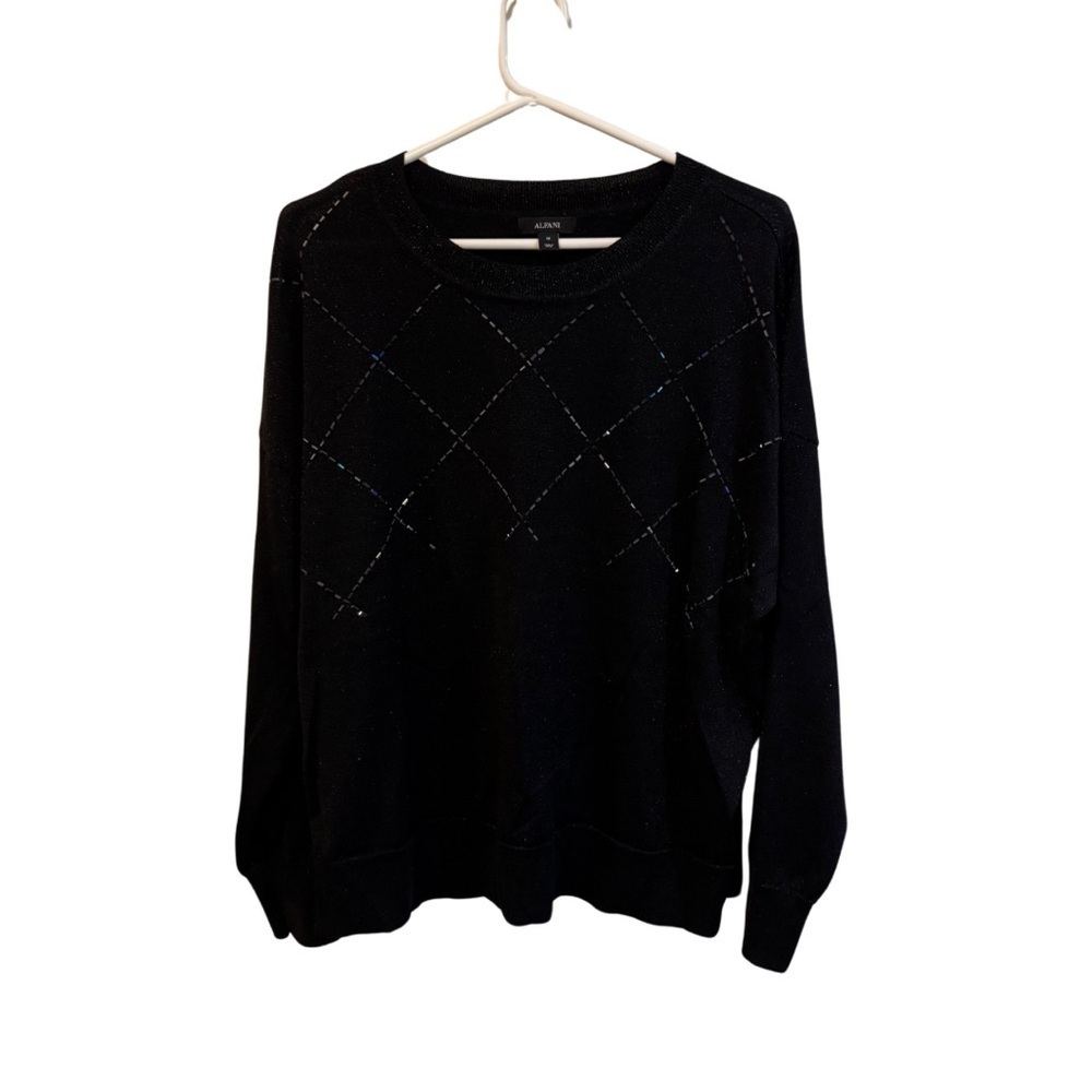 Alfani Black Crew Neck Sweater
